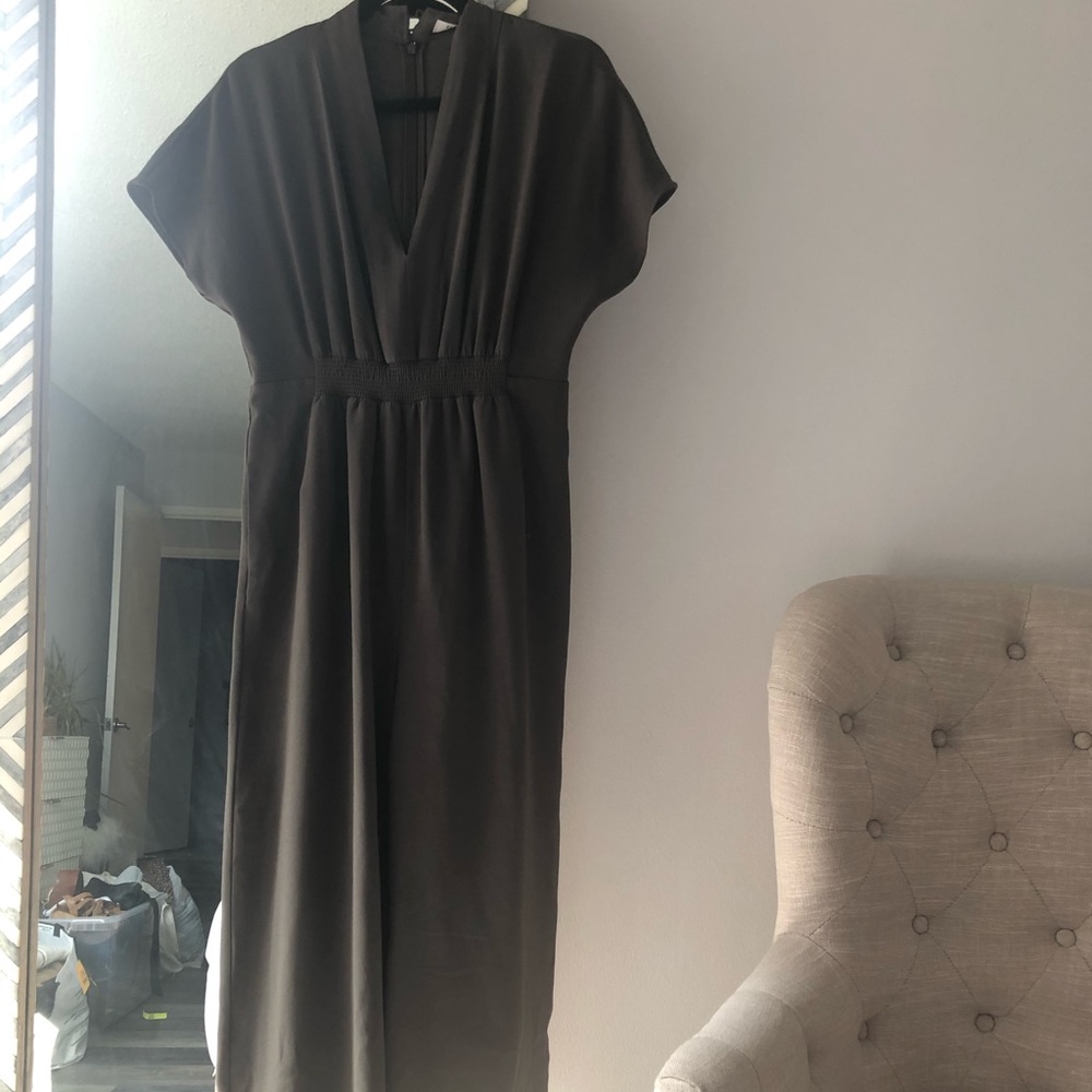 Aritzia Babaton Dark Olive Jumpsuit